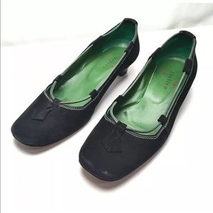 Cocolico Anthropologie Black Suede Loafers